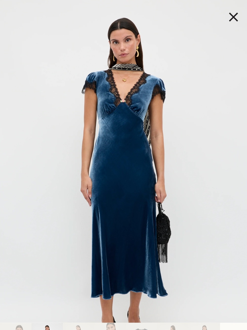 Rixo Clarice Silk Velvet Dress